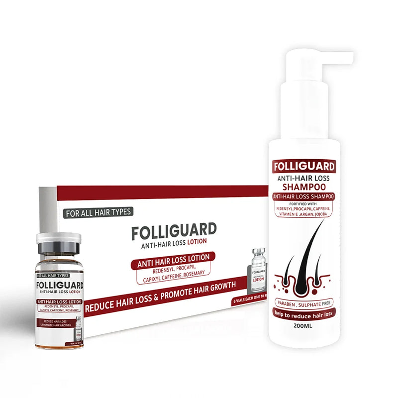 One Pack Folliguard Vials + One Pack Shampoo