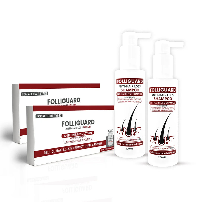 Two Packs Folliguard Vials + Two Packs Shampoo